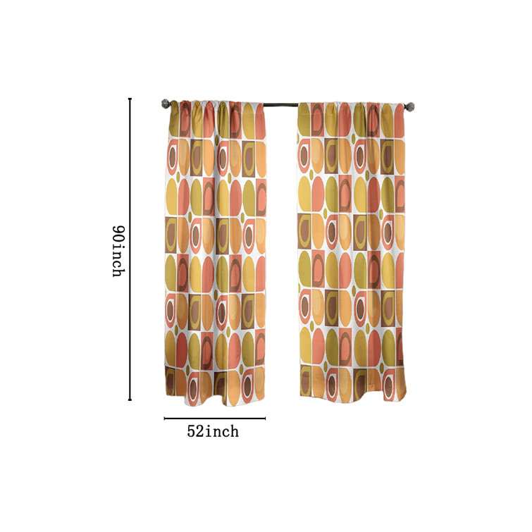 Frifoho Polyester SemiSheer Curtains / Drapes Pair Wayfair Canada